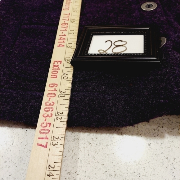 Coldwater Creek Women's Cardigan Wool Blend Small Embroidered Purple   Made USA - Picture 10 of 12